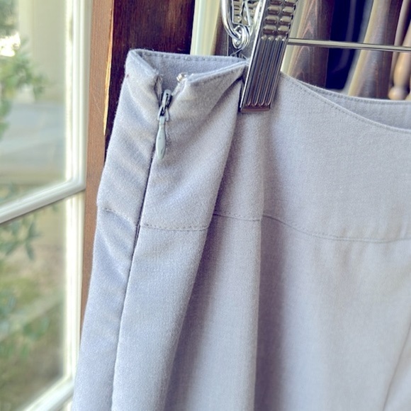 Gray Maxi Skirt Size 10 Long Size Zip Workwear - Picture 5 of 8